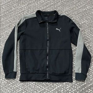 Puma | Black & Grey Full Zip Sweater